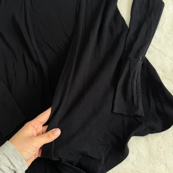 Bobi Black Cardigan Waffle Size Medium - Picture 3 of 6
